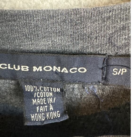 Club Monaco Women's Crew Neck Sweater Gray Ribbed Size S Designer Minimalist - Picture 6 of 7